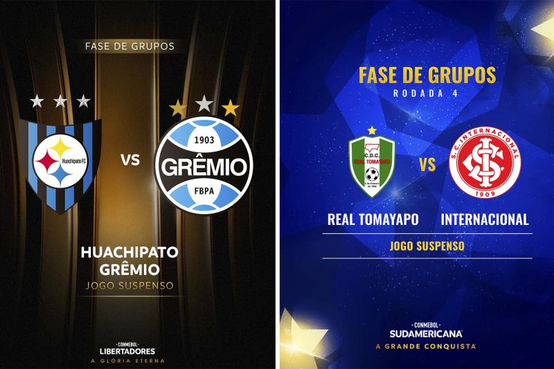 Conmebol confirma adiamento de jogos de Grêmio e Inter por Libertadores e Sul-Americana