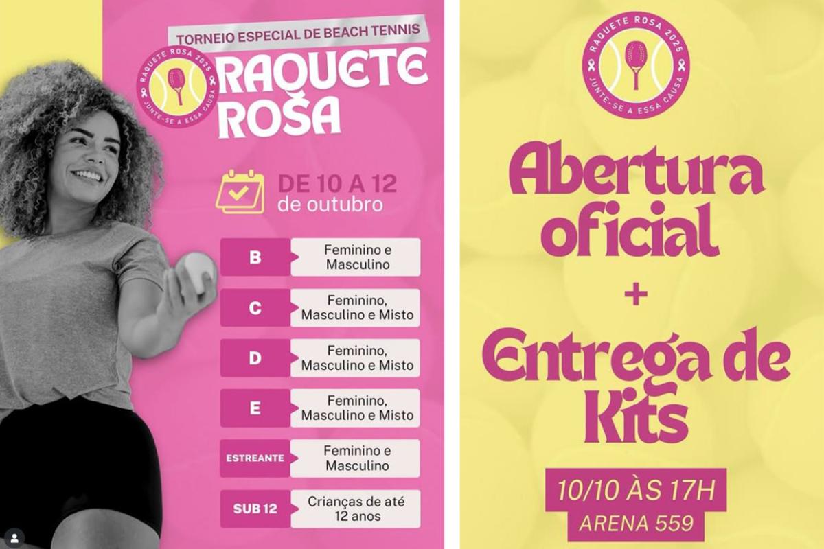 Raquete Rosa 2025 é neste fim de semana