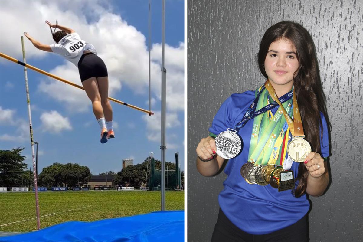 Sara já conquistou diversas medalhas no atletismo Sara já conquistou diversas medalhas no atletismo
