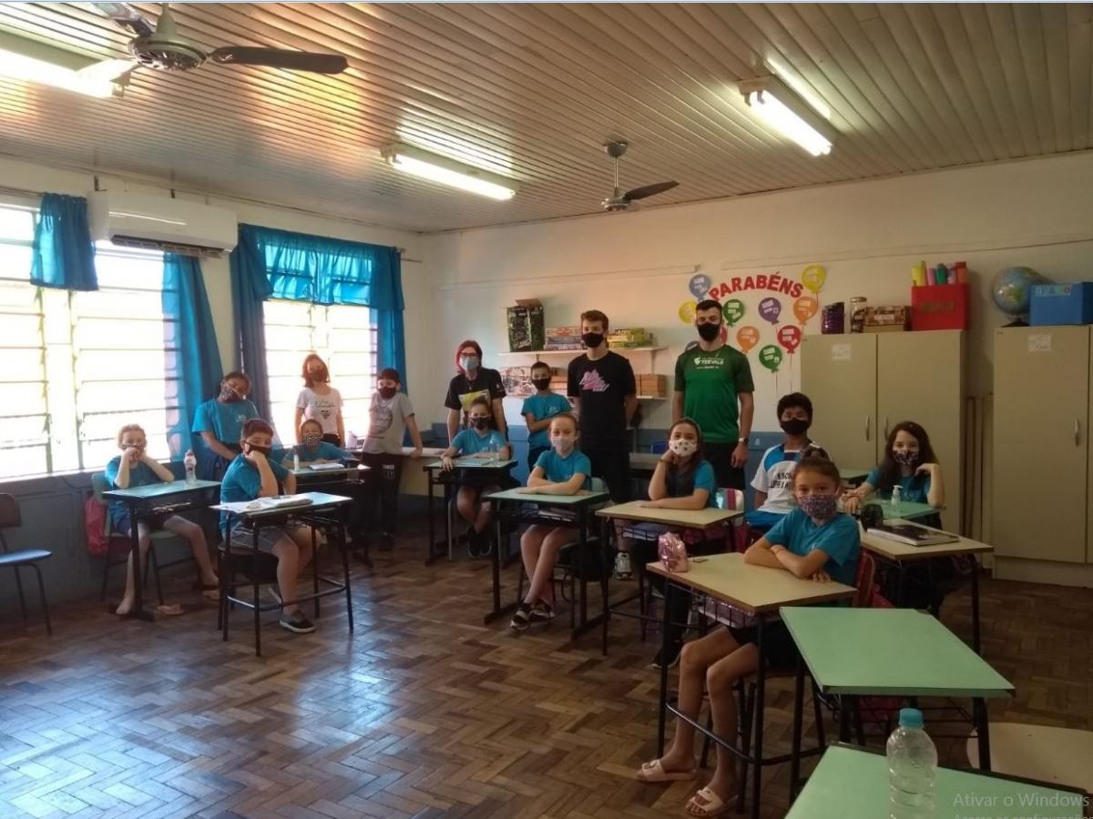 Turma aprovou a experiência de entrevistar os atletas Turma aprovou a experiência de entrevistar os atletas