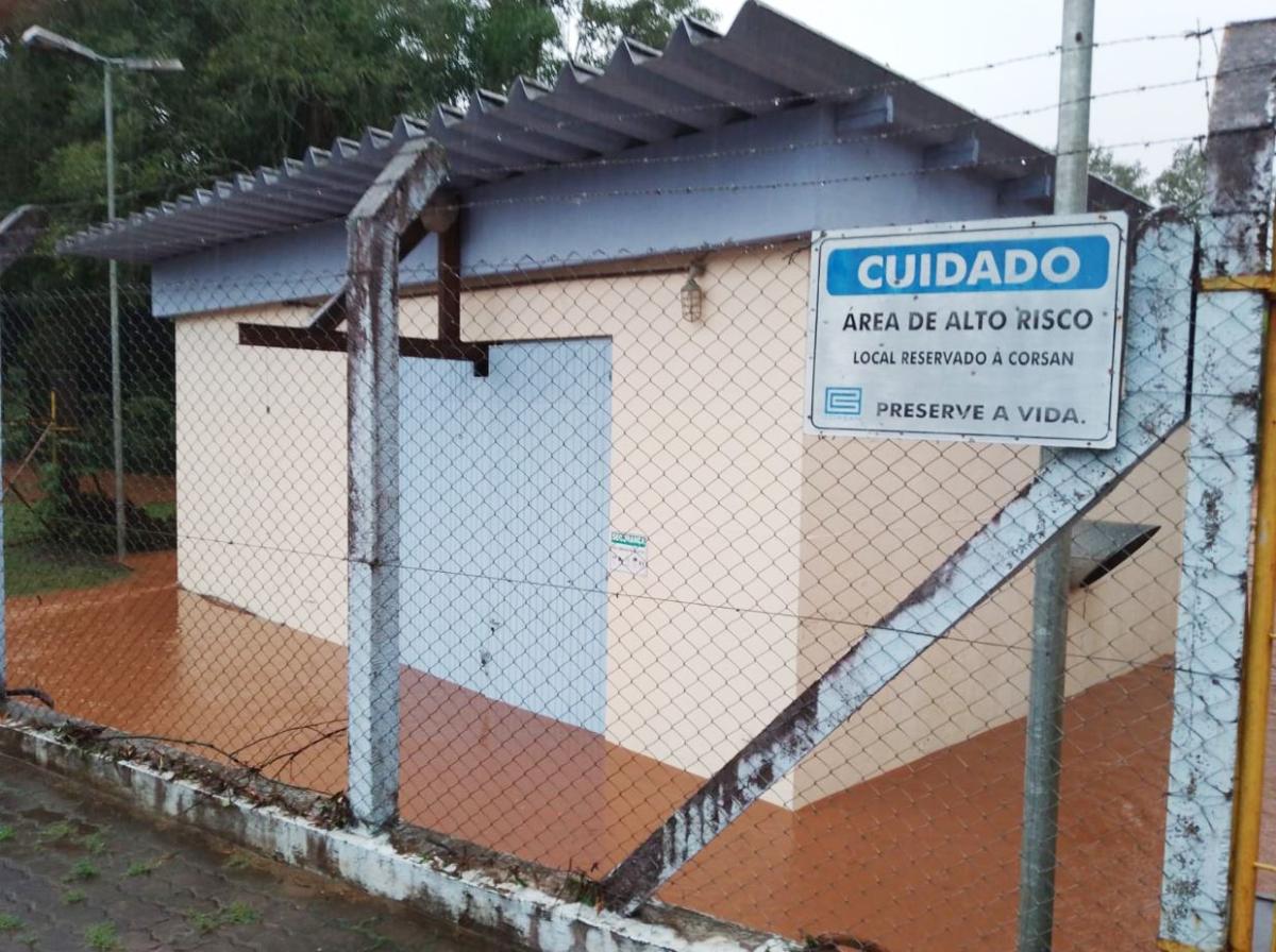 Captação alagou com as fortes chuvas Captação alagou com as fortes chuvas
