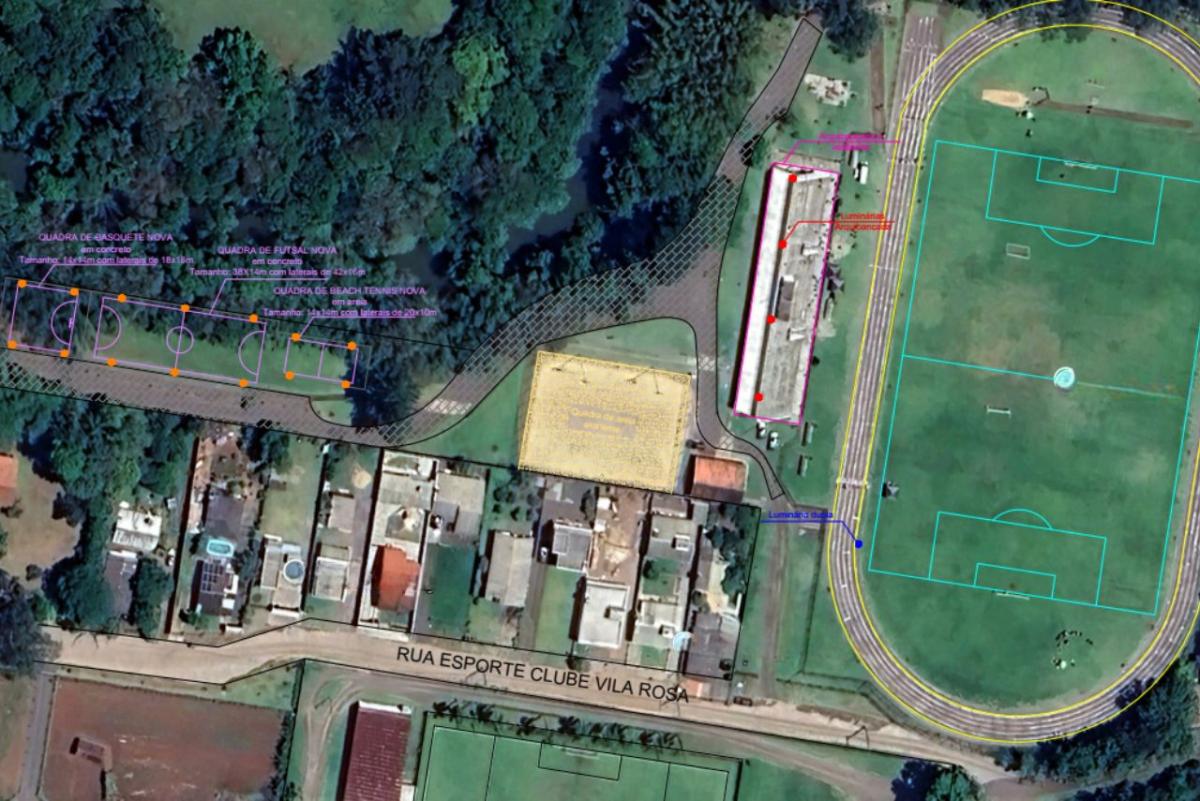 Recurso será para ampliação da iluminação, reforma dos vestiários e arquibancadas e construção de três novas quadras esportivas (Foto: Divulgação) Recurso será para ampliação da iluminação, reforma dos vestiários e arquibancadas e construção de três novas quadras esportivas (Foto: Divulgação)