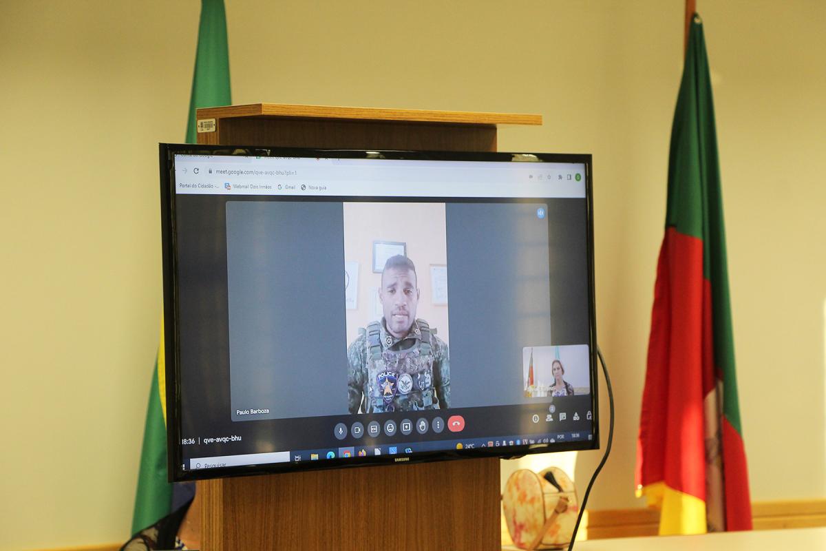 Por videoconferência, Coronel Barboza palestrou para o grupo Por videoconferência, Coronel Barboza palestrou para o grupo