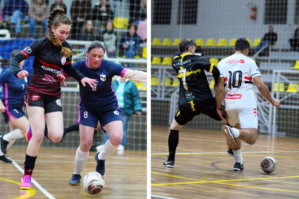 Jogos ocorrem no Ginásio Municipal (Fotos: @claudiopehlke_)