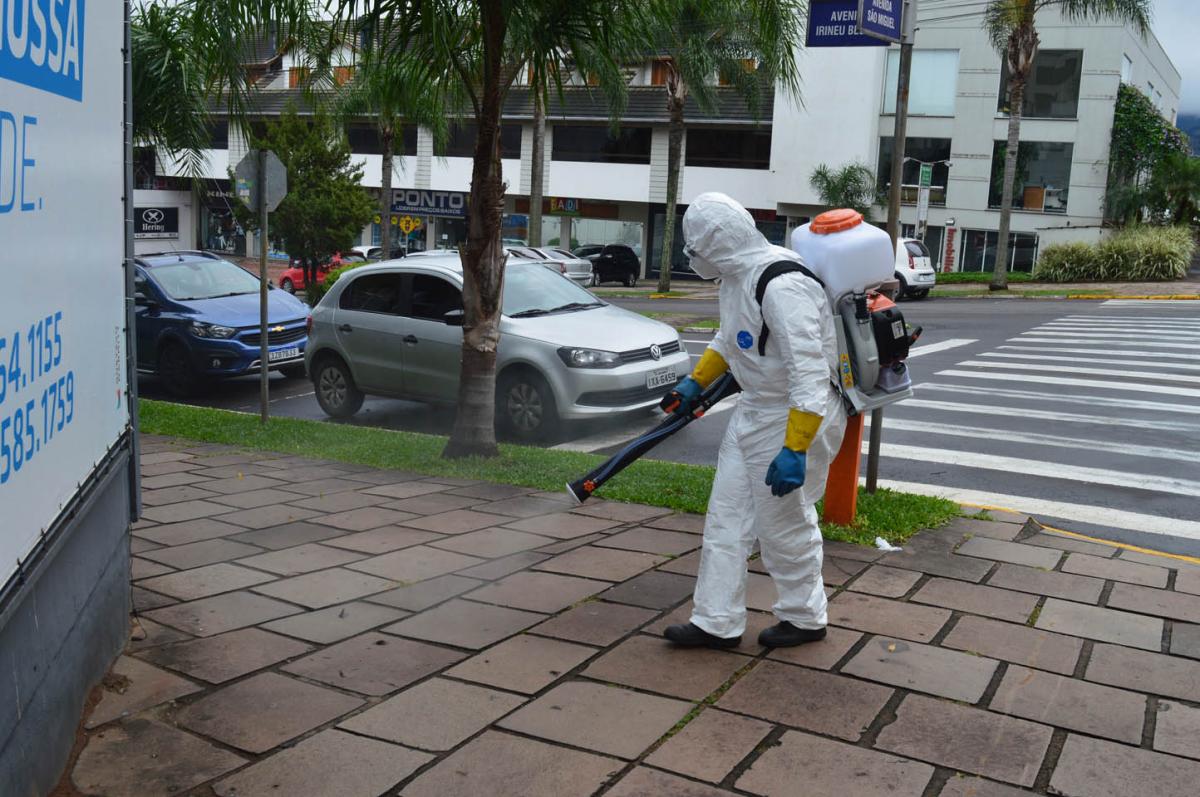 Área central recebeu sanitização Área central recebeu sanitização