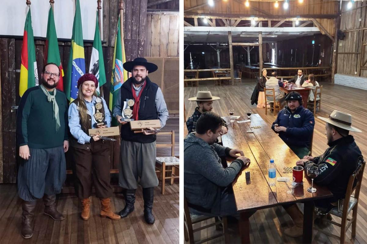 Patrão da ACTG, Diego Joel Schuh entregou premiação aos campeões Daniela Bertoglio e Juliano Lissaraça, que formaram a equipe ao lado de Vitor Engelmann