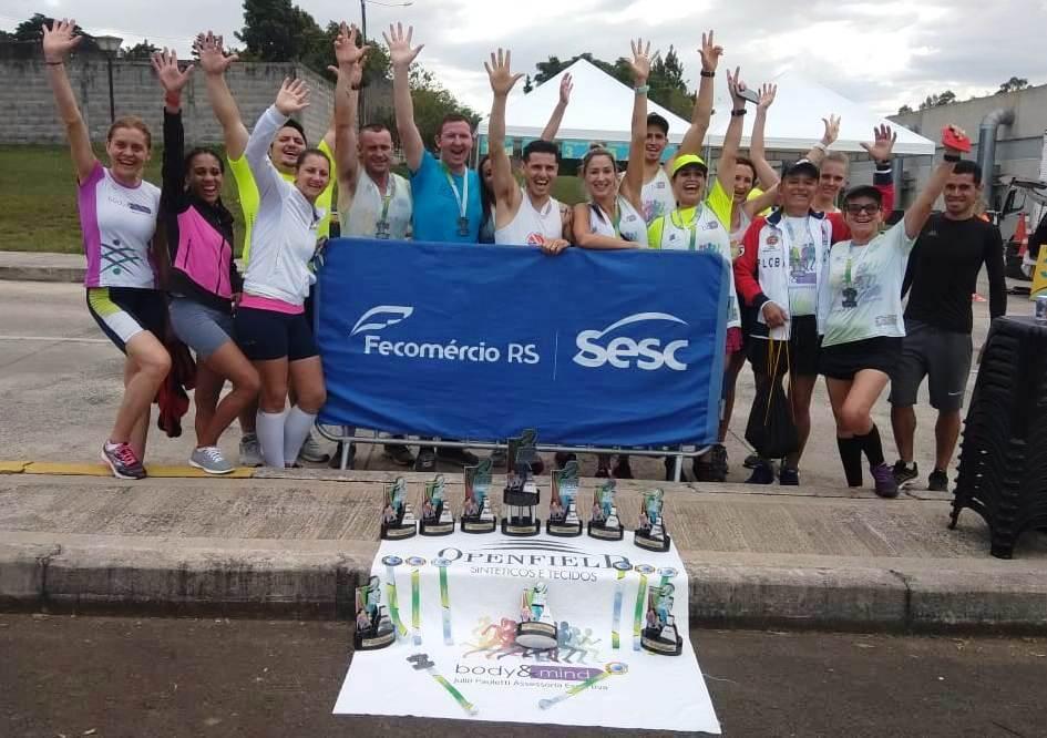 Com 25 corredores, body&mind também levou o troféu de Maior Equipe Com 25 corredores, body&mind também levou o troféu de Maior Equipe