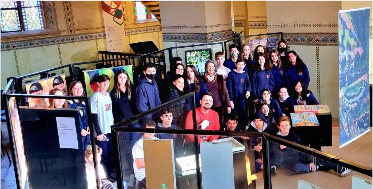Visita de alunos da escola estadual 10 de Setembro