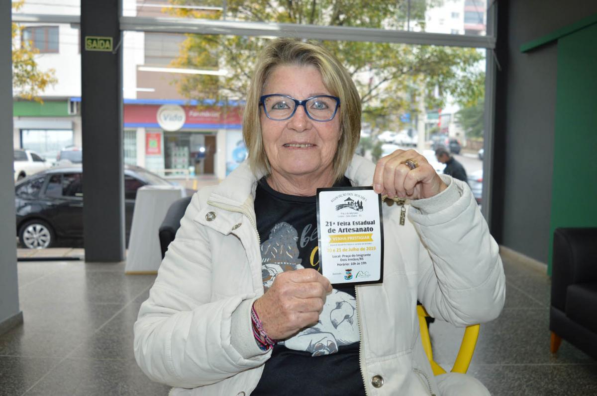 Diva Weber, presidente da Associação dos Artesãos