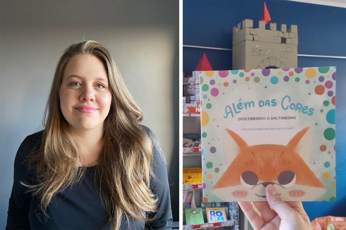 Giulia lançou o livro Além das Cores, Descobrindo o Daltonismo
