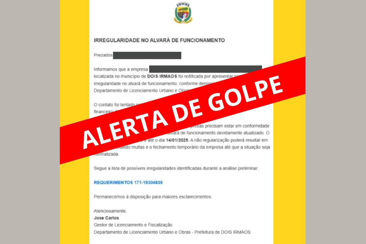 Prefeitura de Dois Irmãos emitiu alerta