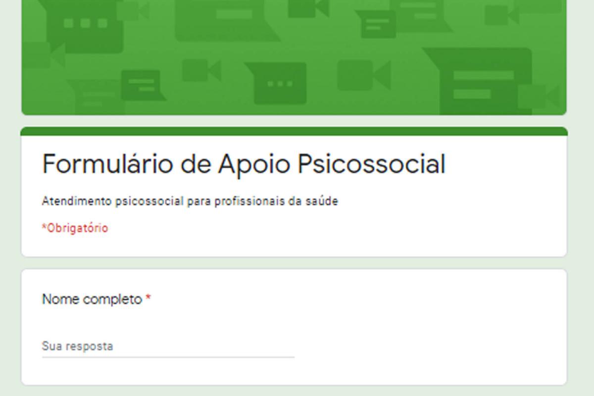 Formulário de Apoio Psicossocial