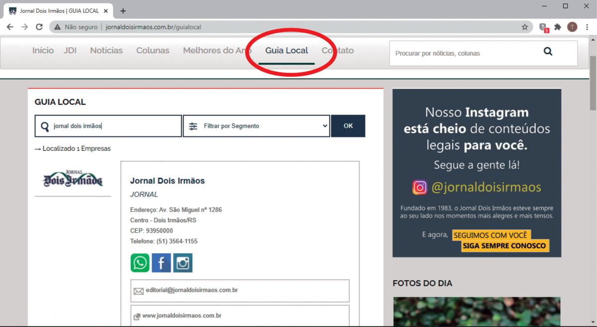 Divulgue você também seu negócio no Guia Local