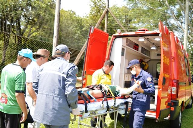 Bombeiros foram acionados e socorreram os jogadores