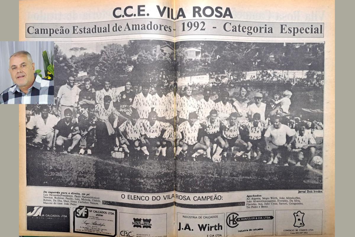Pôster do Vila Rosa campeão amador em 1992