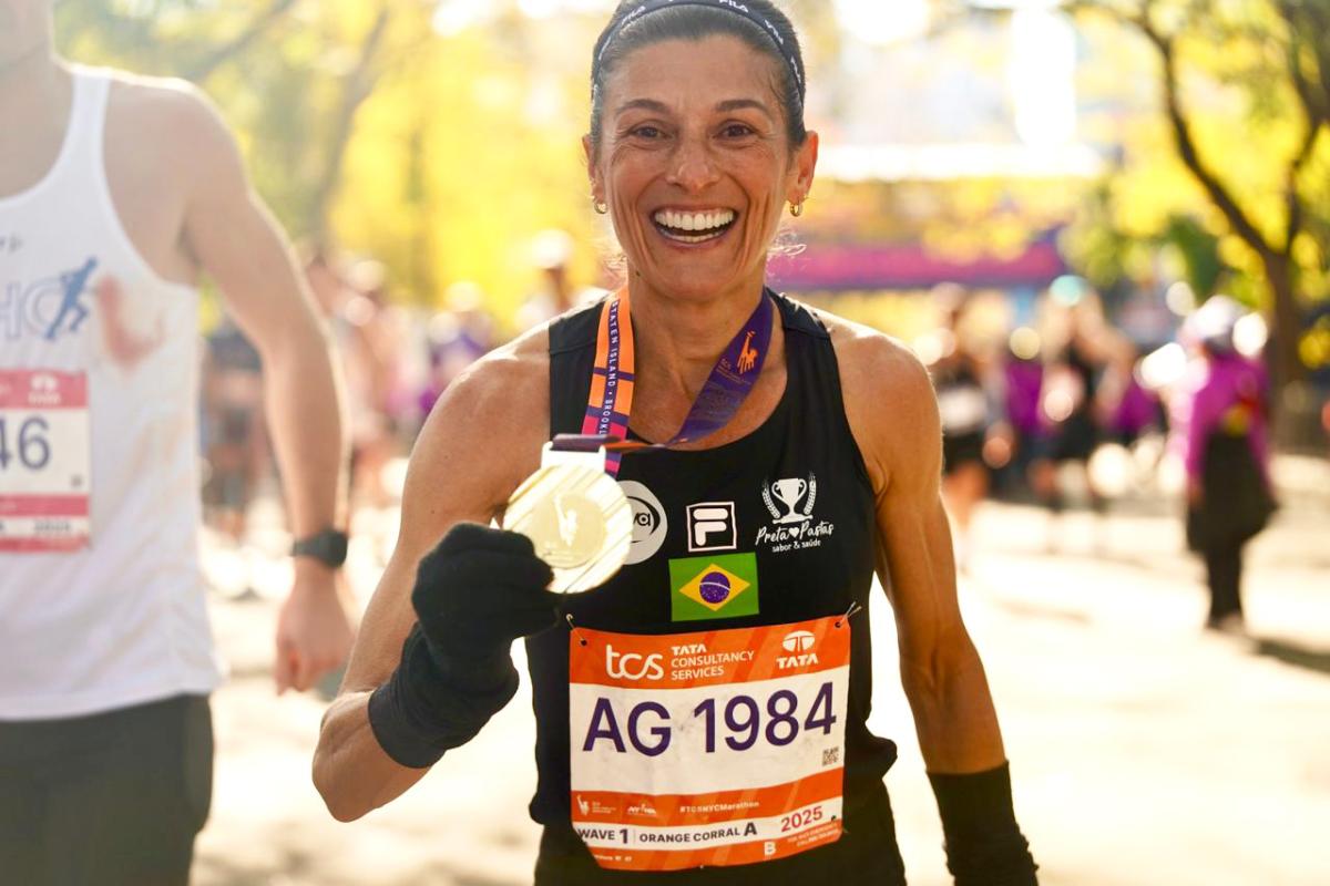 Atleta de Morro Reuter foi a melhor brasileira na prova (Foto: @fparadizo)