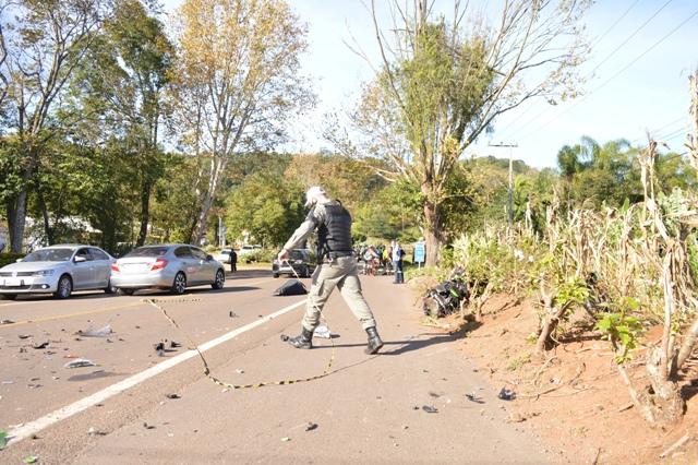 Local foi isolado pela BM até a chegada da PRF