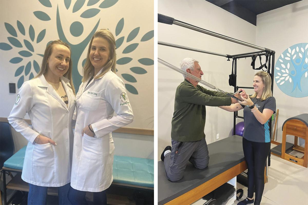 Fisioterapeutas Gabriela e Rafaela / Paciente Pedro em atendimento com a fisioterapeuta Rafaela Fisioterapeutas Gabriela e Rafaela / Paciente Pedro em atendimento com a fisioterapeuta Rafaela