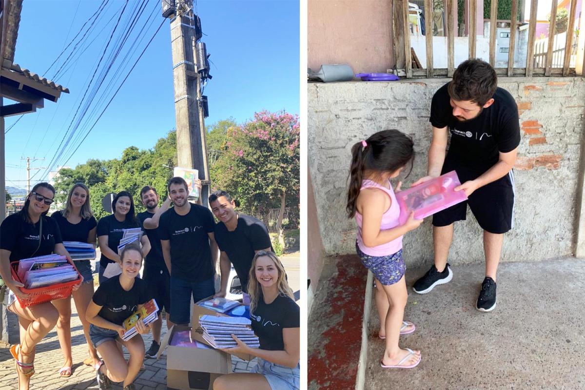 Em 2023, Rotaract entregou 140 kits de materiais escolares na cidade (Fotos: Divulgação)