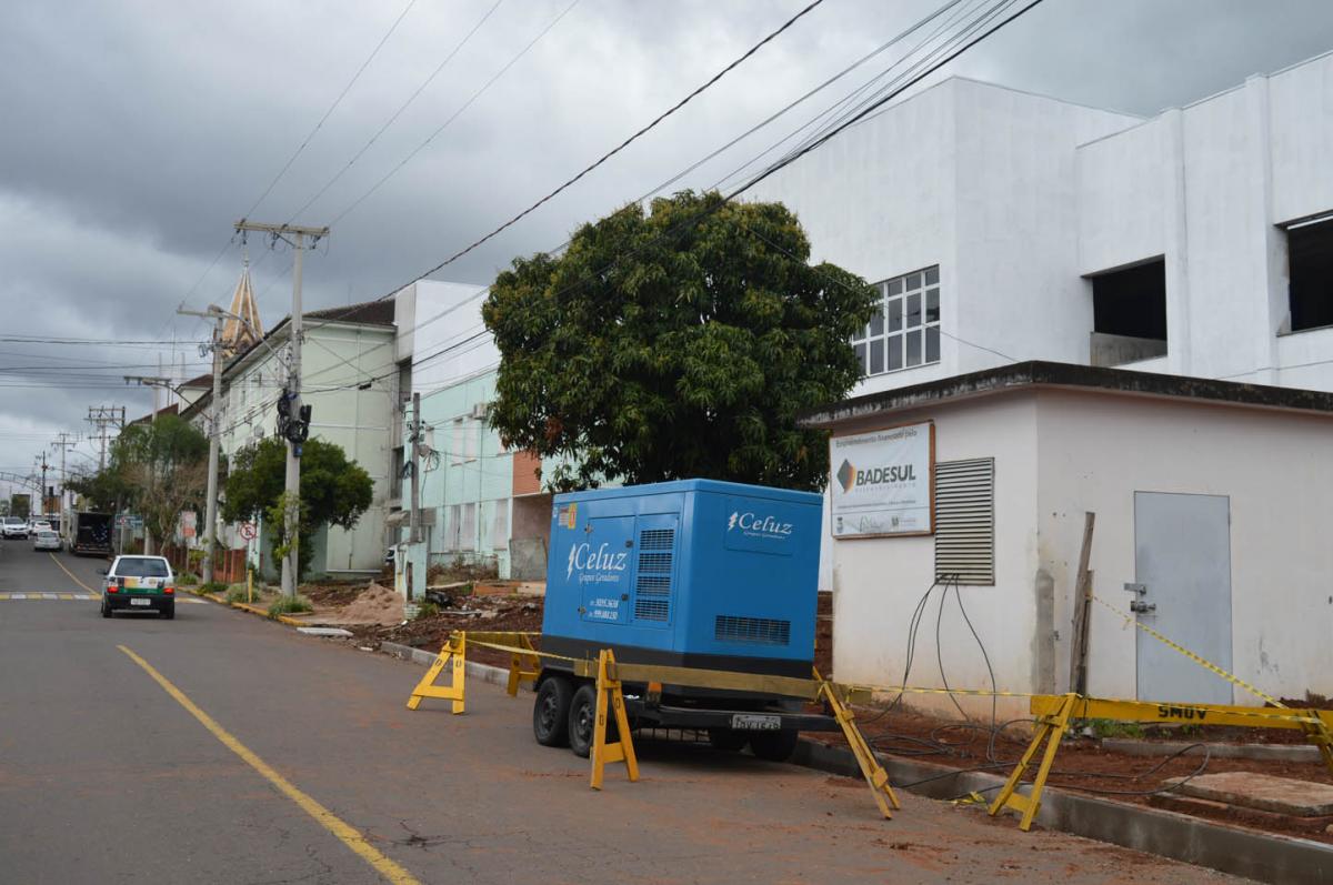 Foi preciso alugar um gerador