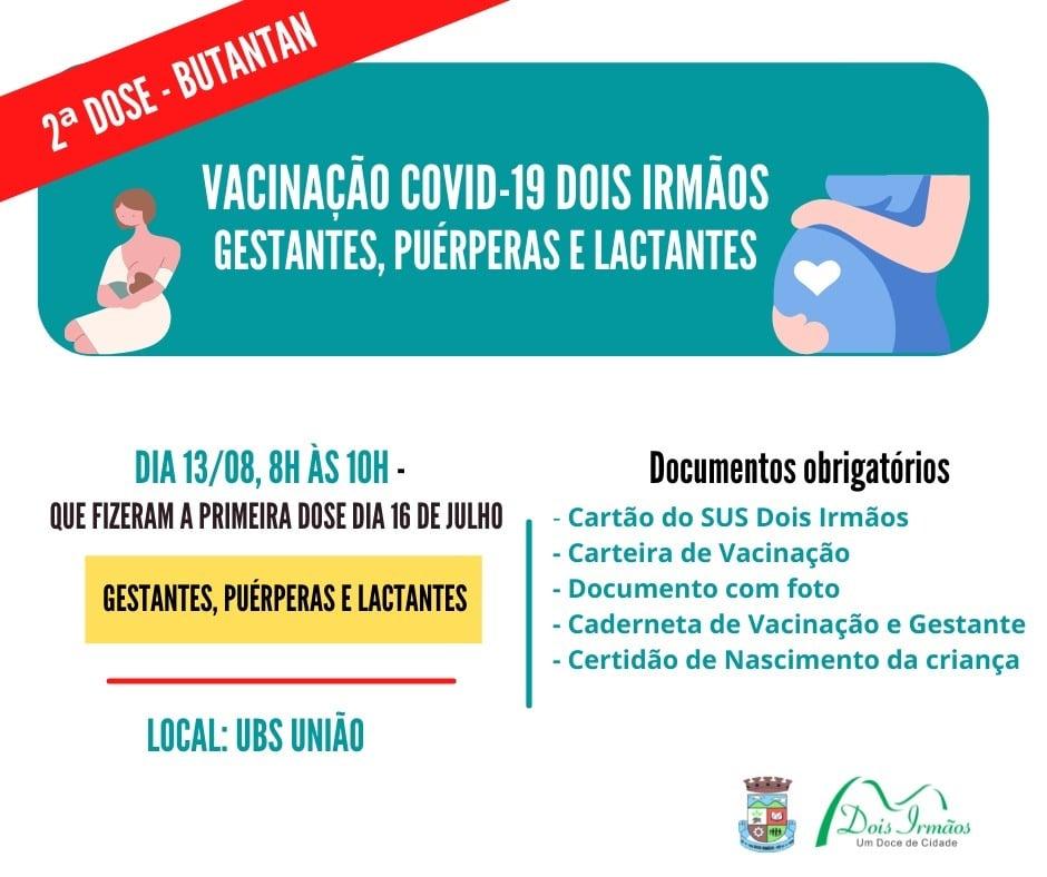 Vacinação é para quem recebeu a primeira dose em 16 de julho