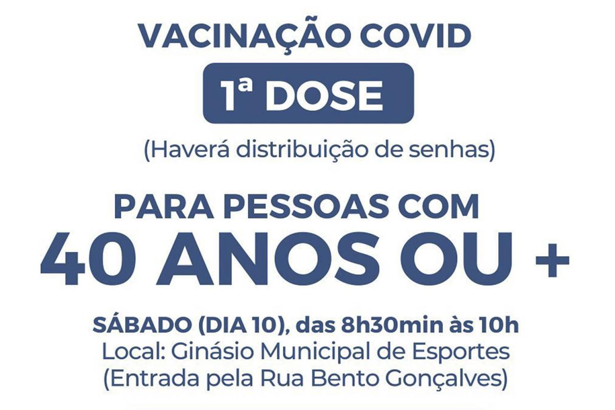 Aplicação será neste sábado