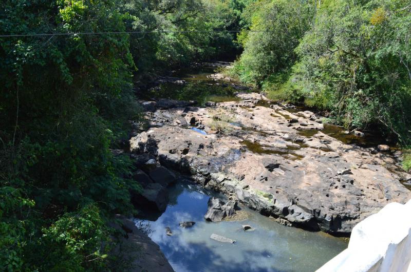 Nível do Arroio Feitoria baixou com a estiagem