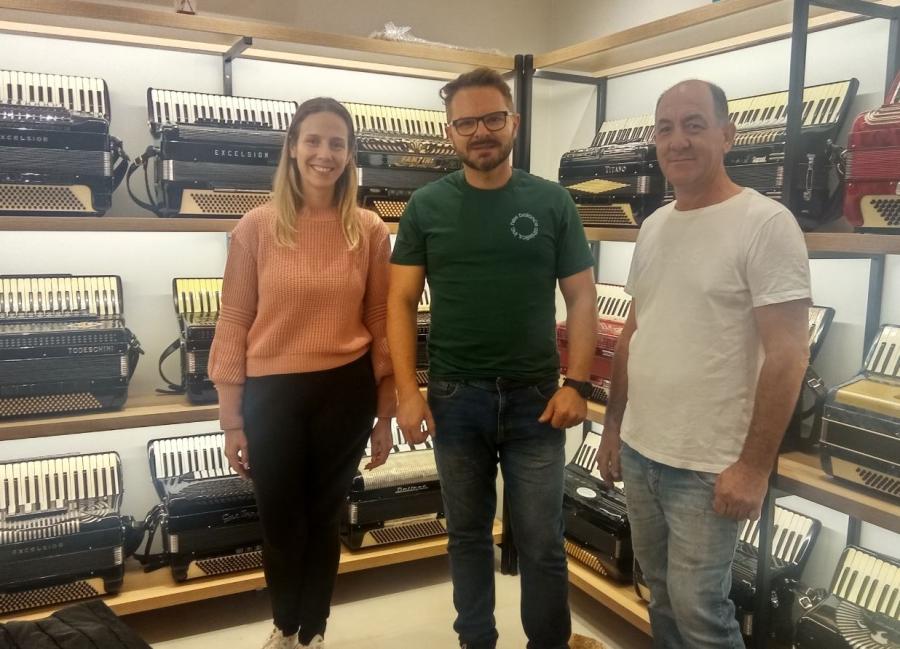 Andressa Krause, Eloir Arnold e Ademir José Blume