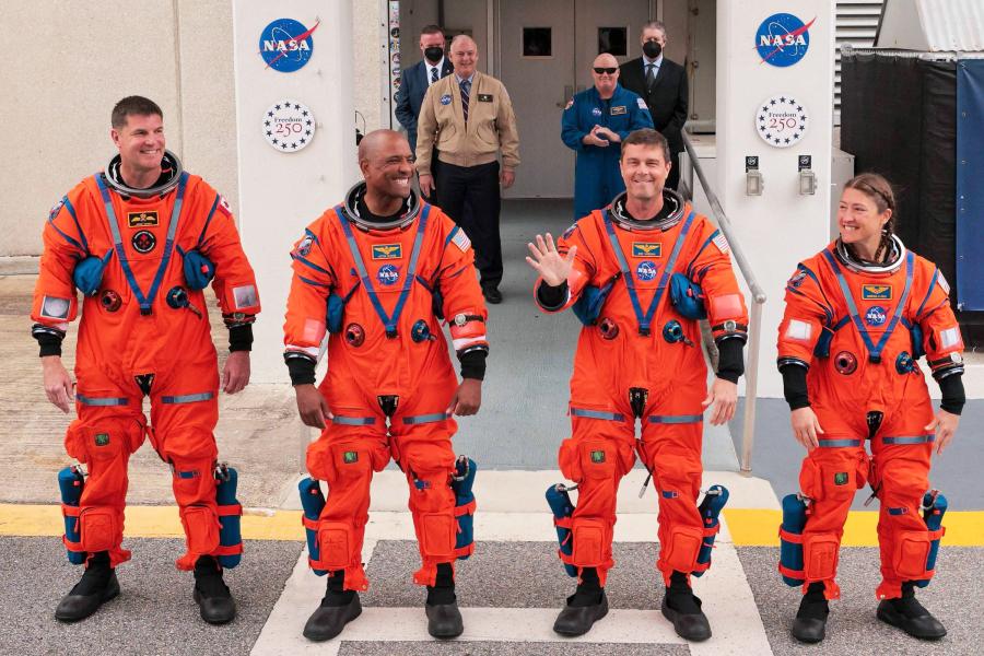 Astronautas da missão: Jeremy Hansen, Victor Glover, Reid Wiseman e Christina Koch