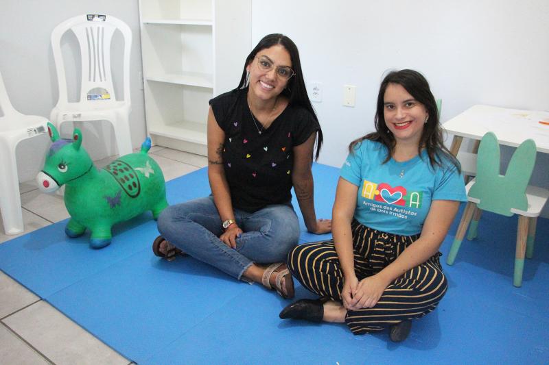 Terapeuta Paola com vice-presidente Daniele