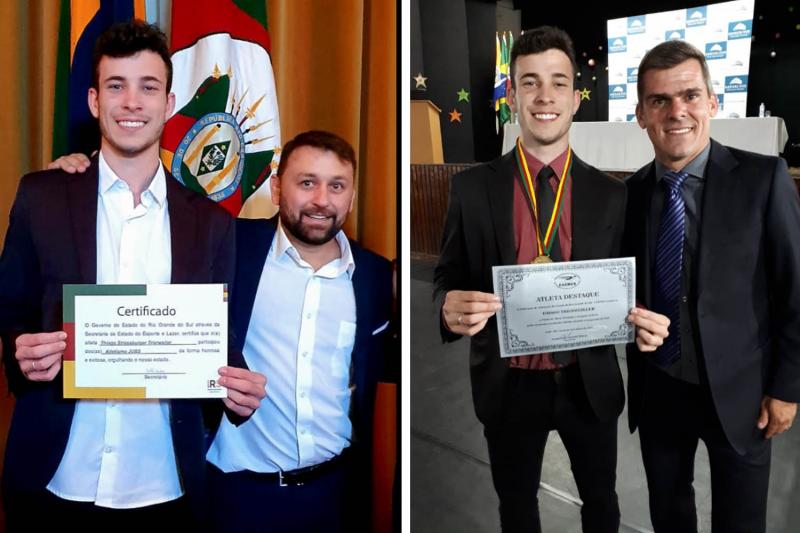 Thiago esteve em duas premiações