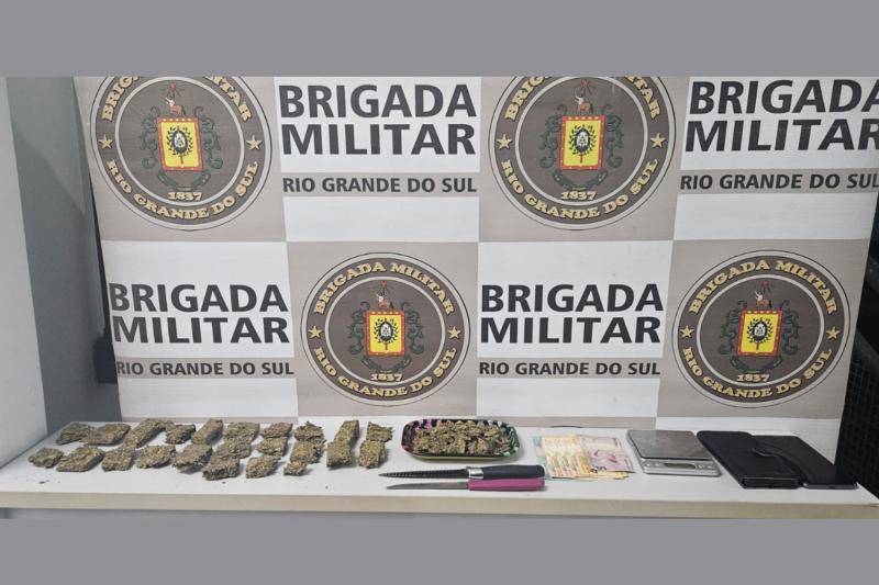 Brigada Militar realiza prisão por tráfico de drogas no bairro Bela Vista