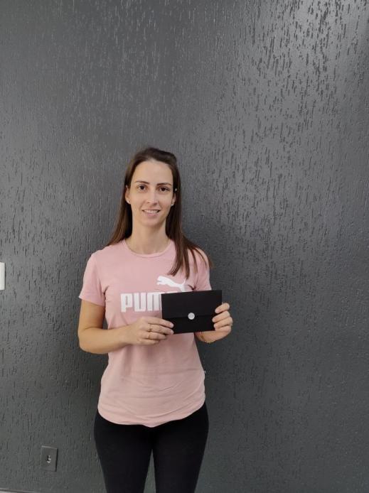 Cátia Maiele Rohr retirou o vale para o esposo Diego Filipin