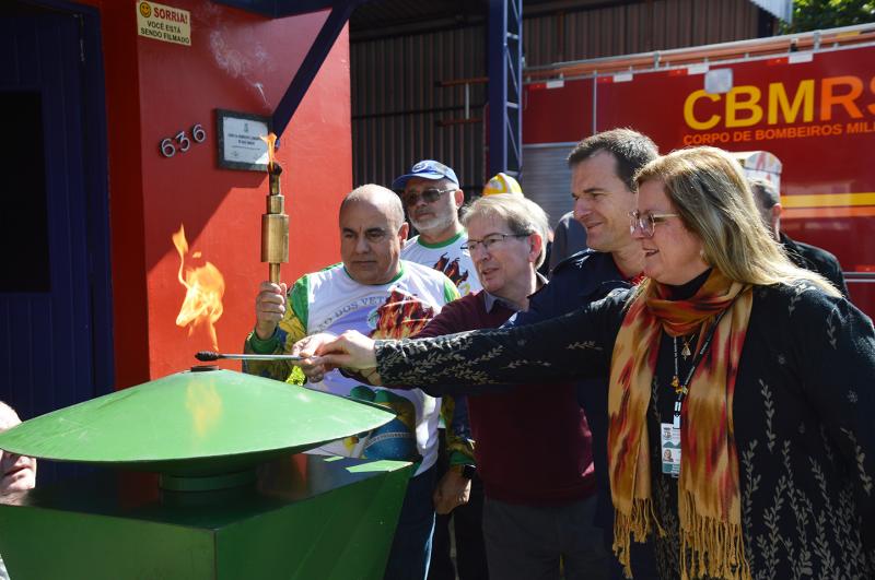 Centelha foi acolhida no quartel dos bombeiros