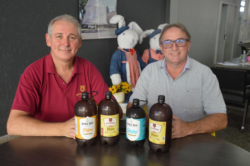 No JDI: Miguel Schwengber, da Rothenburg, e Antônio Reinehr, da Immer Bier