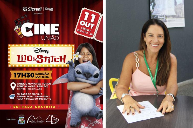 Cine União exibirá “Lilo & Stitch”. Elisandra convida toda a comunidade para prestigiar 