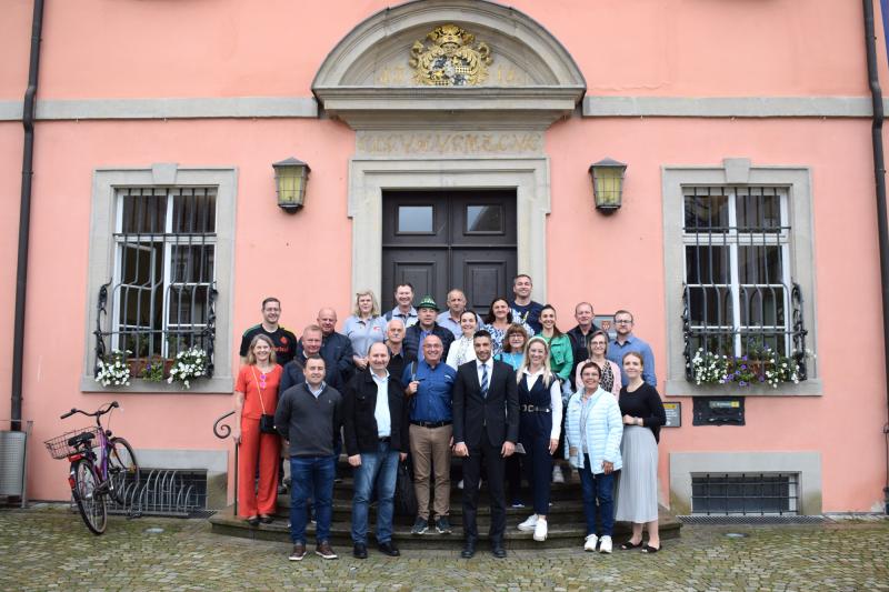 Recepção com prefeito Schuppert de Weikersheim (Fonte: Rota Romântica)