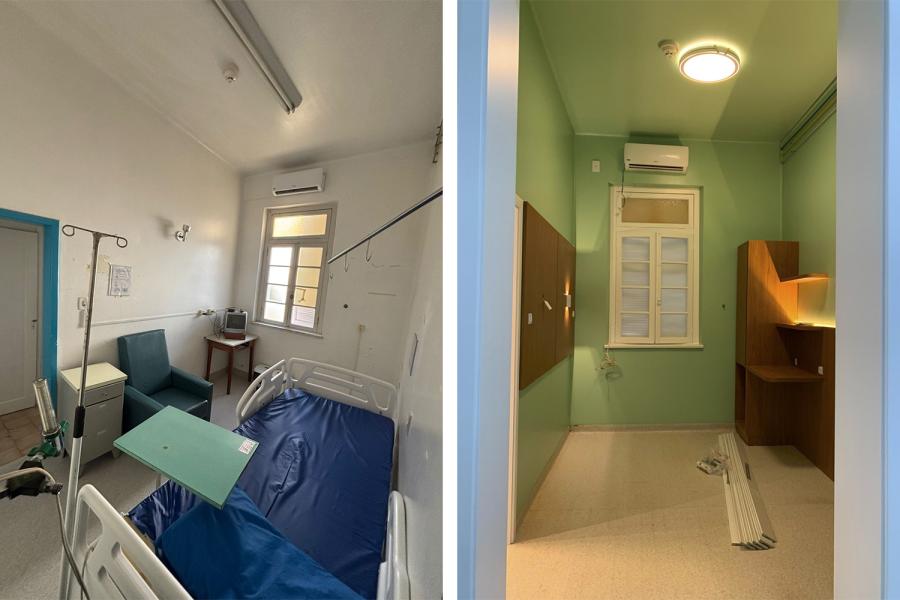 Como era e como está ficando a reforma do quarto 16
