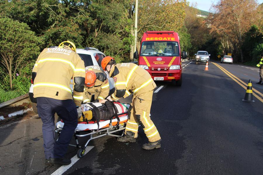 Condutora do Livina foi removida para o Posto de Morro Reuter