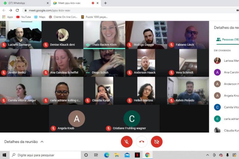 Reunião ocorreu via Google Meet