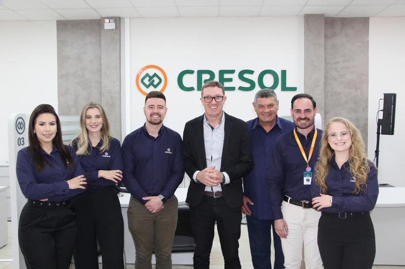 Equipe da Cresol: Joice, Simone, Daniel, Cledir, Sidnei, Marco e Aline