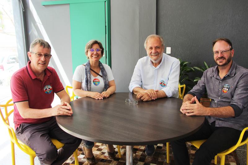 No JDI: Maurício Klein, Cristine Groth, Miguel Rossetto e Paulo Brachtvogel