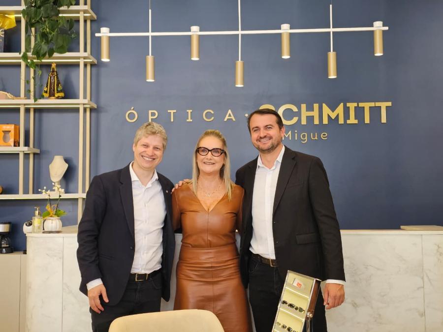Deputado Marcel, Migue Schmitt e prefeito Jerri