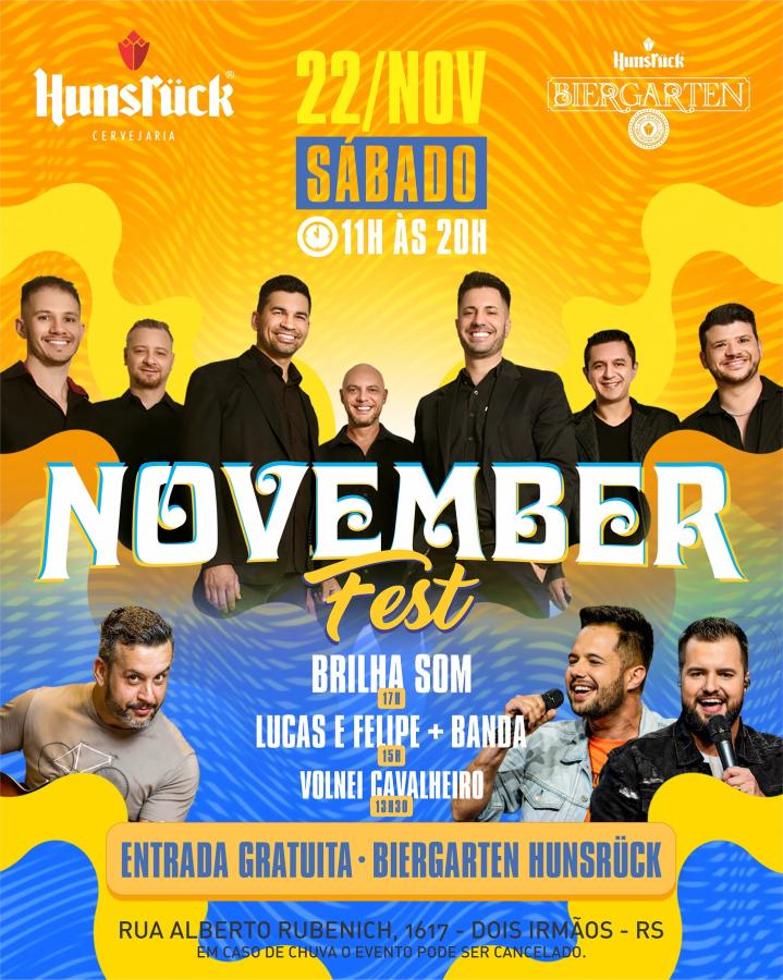 Dia 22 tem mais uma edição da Novemberfest
