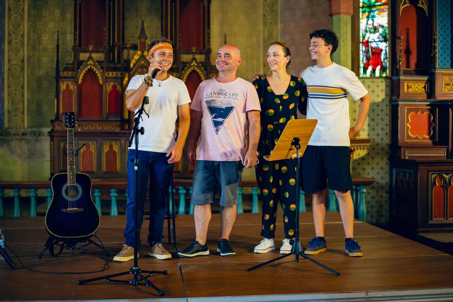 Eduardo, Osmar, Luciana e Otávio Martins