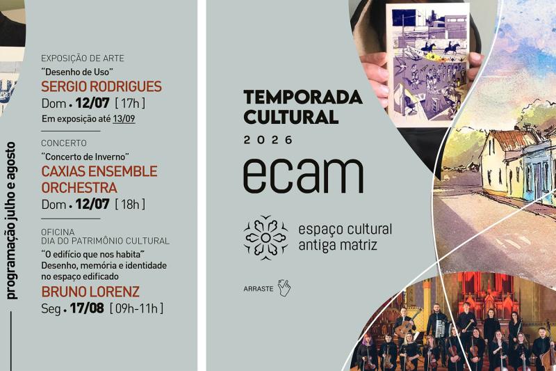 Espaço Cultural Antiga Matriz divulga próximas atrações da Temporada 2026