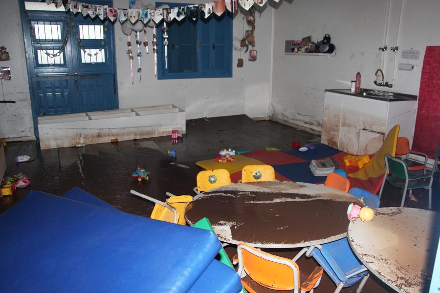 Estragos na Unidade Educativa Beira Rio
