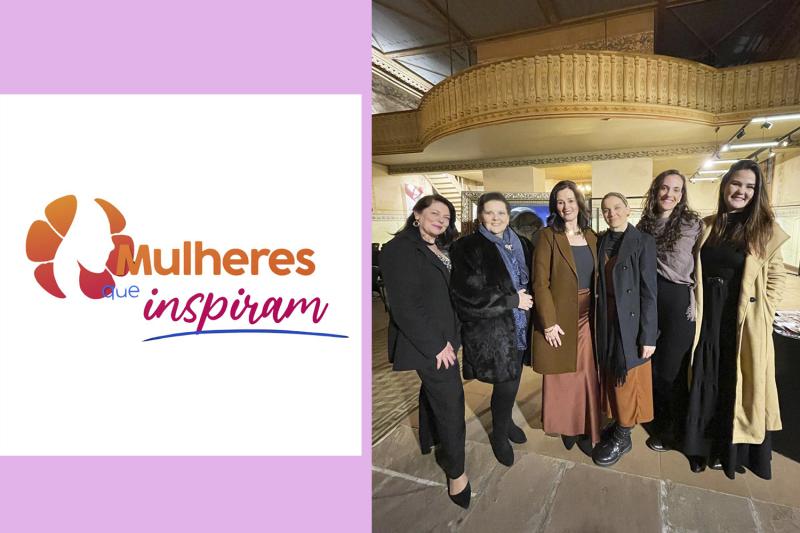 Na Antiga Matriz: Juliana, Carmen, Leila, Jenifer, Marina e Raquel (Foto: Divulgação)