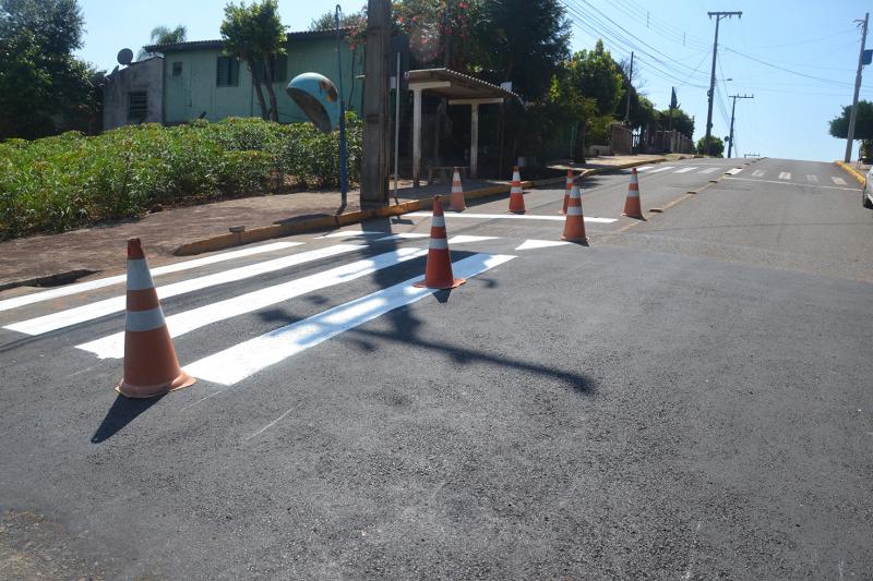 Pintura da sinalização foi concluída nesta quinta