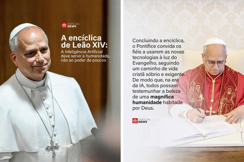 IA precisa ser “desarmada”, diz papa Leão 14 em nova encíclica